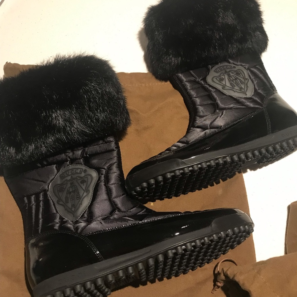 Gucci fur winter boots